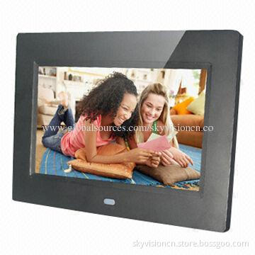 7-inch digital photo frame, supports 1,080P and easy to fix on all display shelf